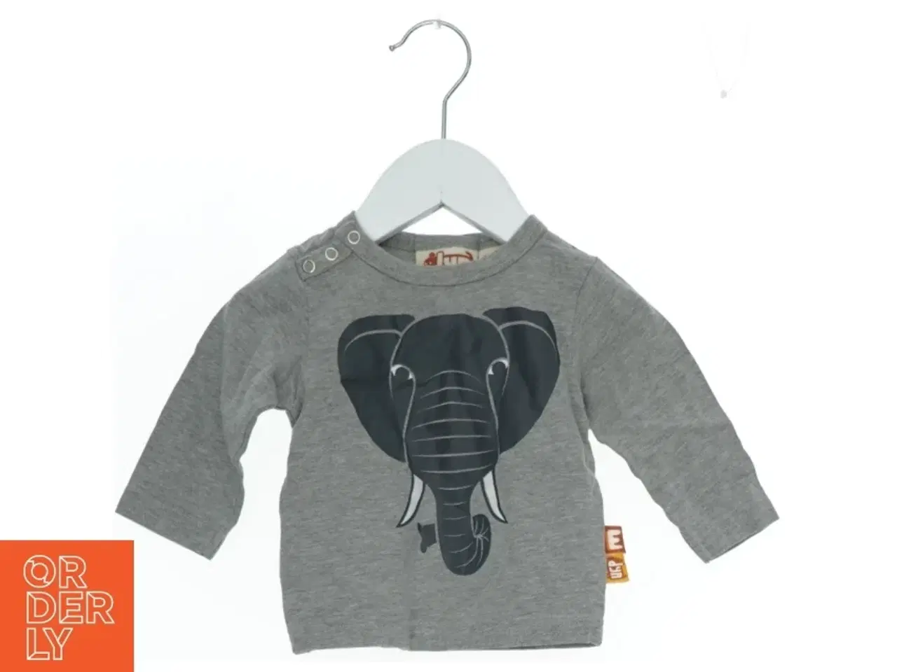 Billede 1 - Grå langærmet bluse med elefant print fra Dyr Cph (str. 62)