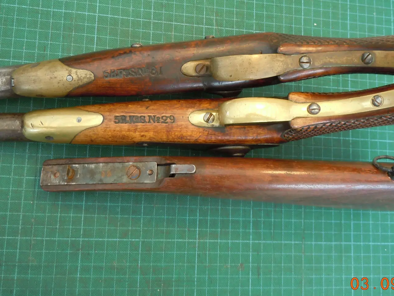 Billede 6 - Pistolsæt M-1850 med løskolbe, flankørpistoler.