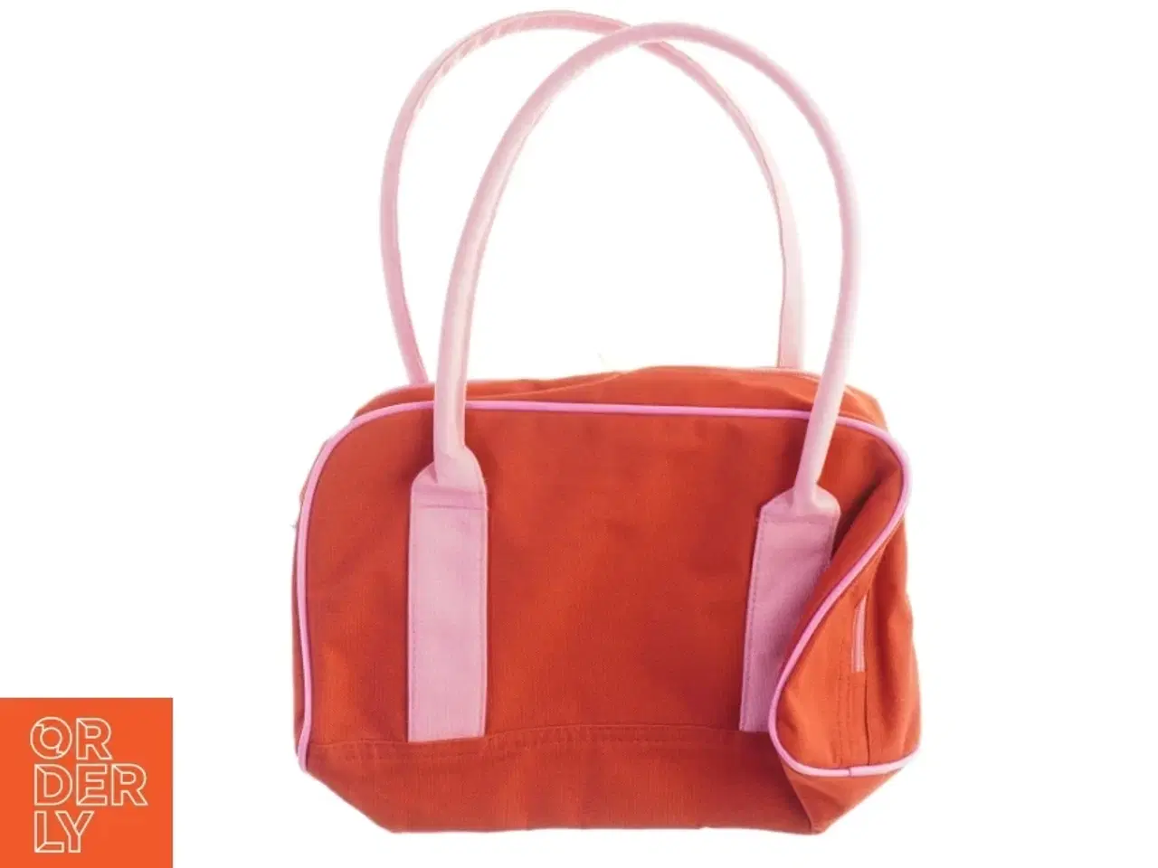 Billede 1 - Dameshåndtaske i orange og pink (str. 29 x 20 x 9 cm)