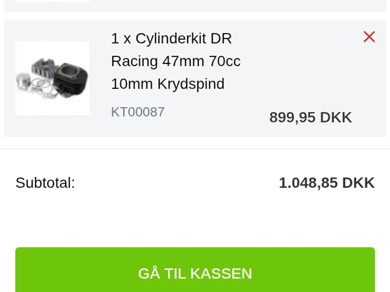 Billede 7 - Næsten nyt DR Racing Cylinderkit 47mm 70cc 10mm