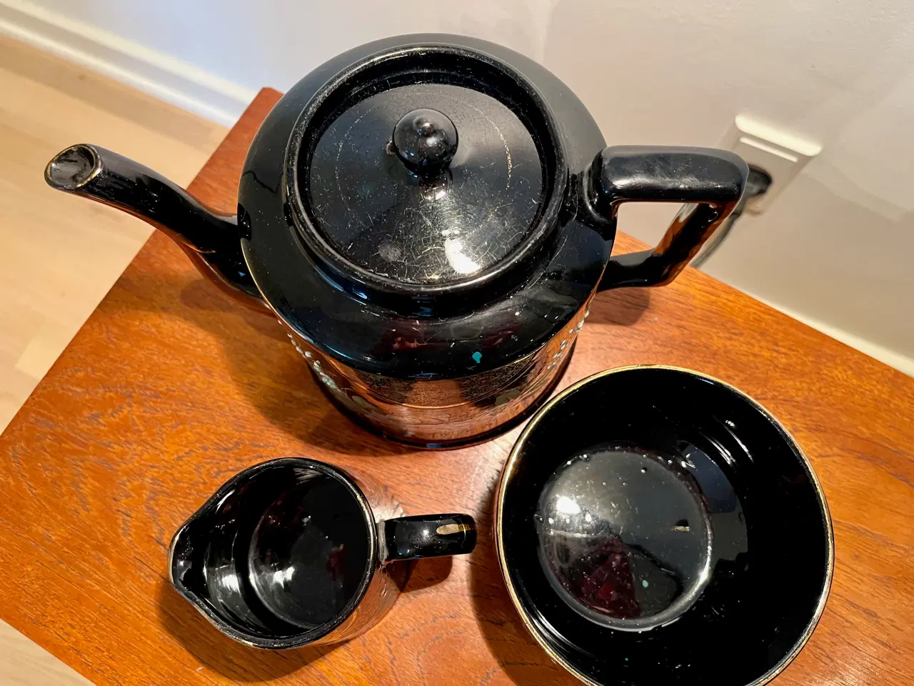 Billede 11 - Antik tekande, flødekande og sukkerskål