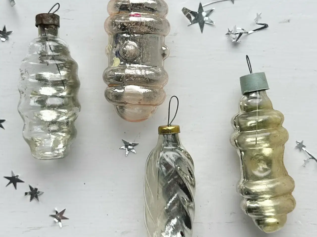 Billede 5 - Vintage julekugler, sølvlanterner, 4 stk samlet