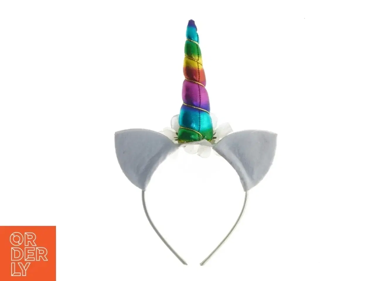 Billede 2 - Unicorn hårbøjle med blomster (str. 27 cm)