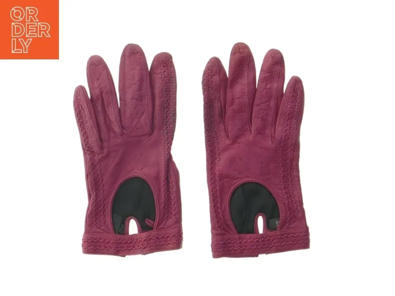Billede 1 - Læderhandsker i bordeaux farve fra Markberg (str. 20 cm)