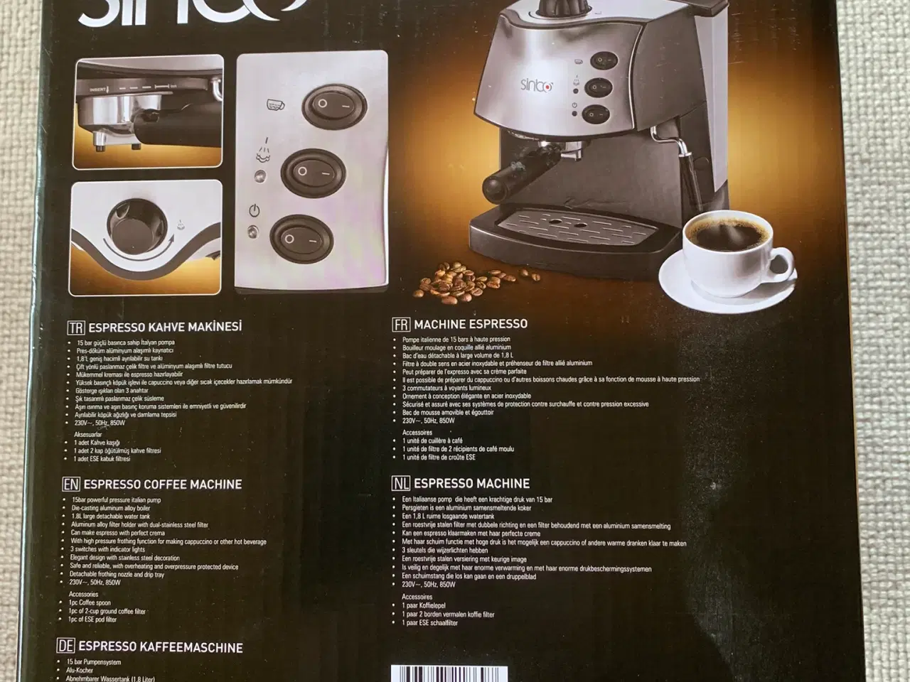 Billede 2 - Sinbo Espresso Coffee Maker - helt ny-aldrig brugt