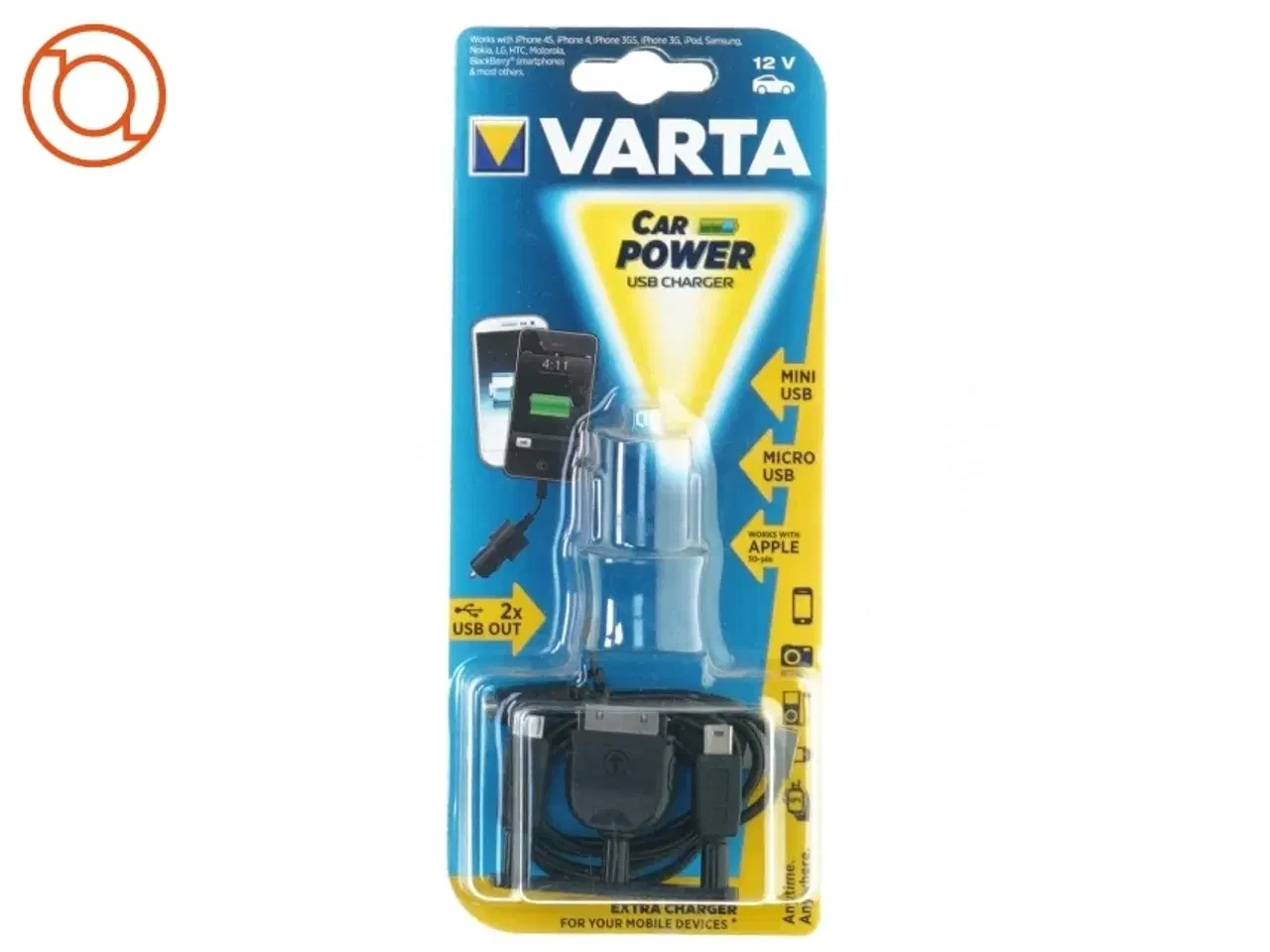 Billede 1 - Oplader til bil fra Varta (str. 23 x 10 cm)