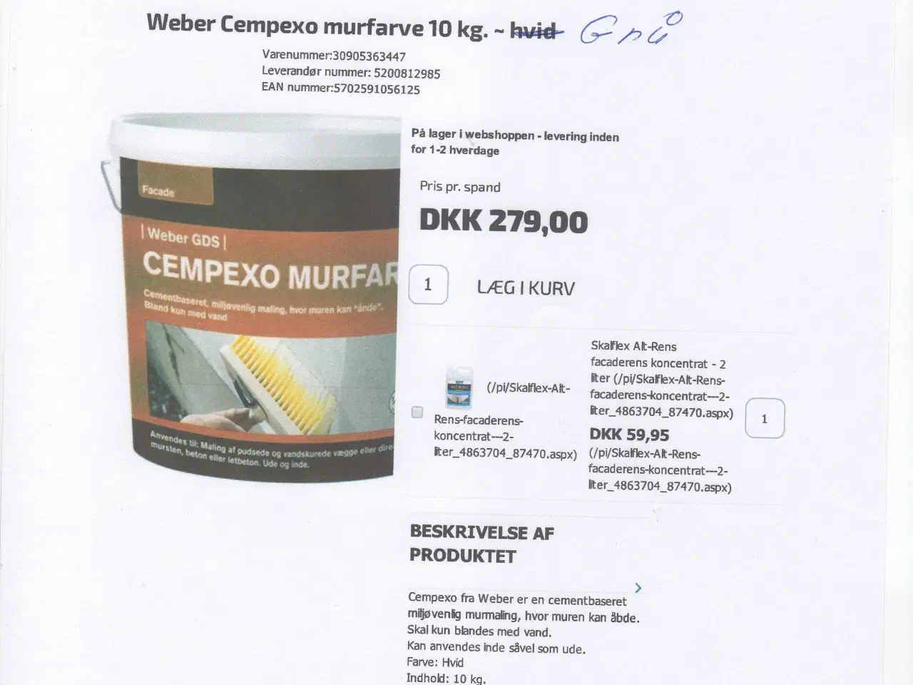 Billede 1 - Cewmpexo murmaling