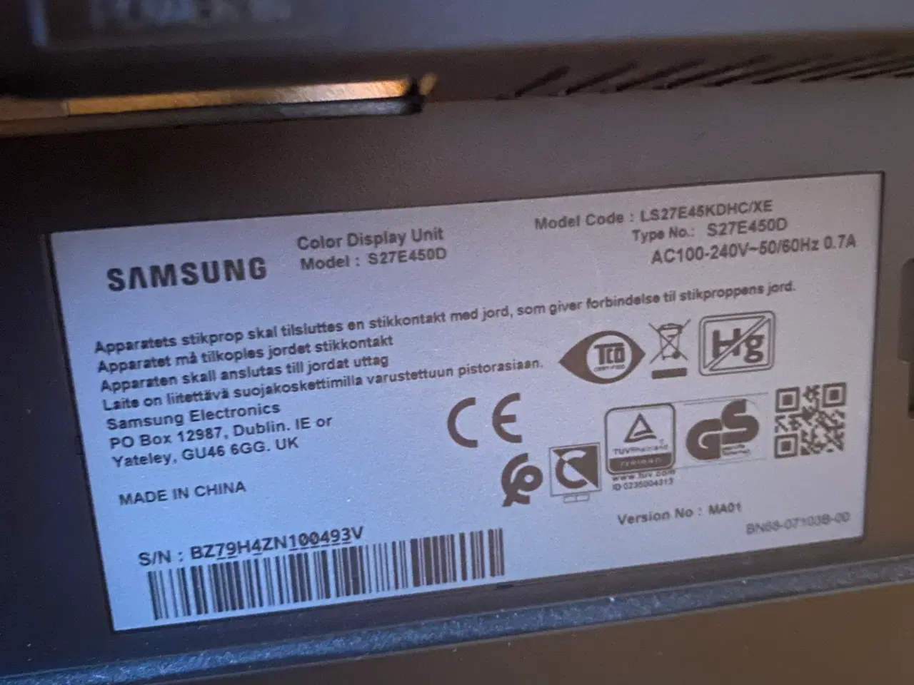 Billede 3 - Samsung 27” skærm