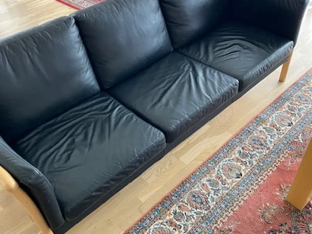 Billede 1 - 3pers læder sofa