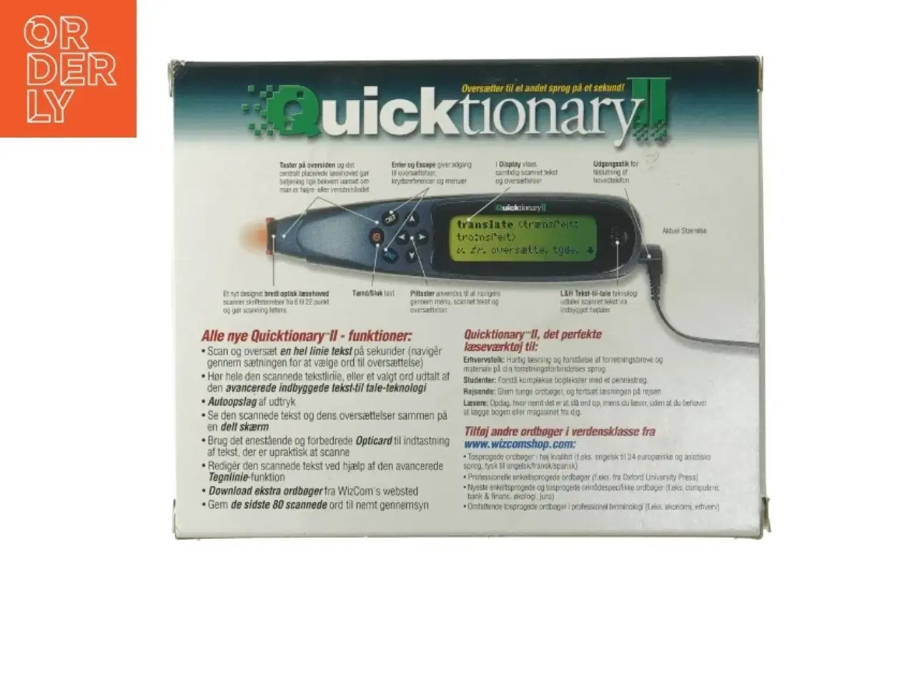 Billede 2 - Elektronisk ordbog Quicktionary II