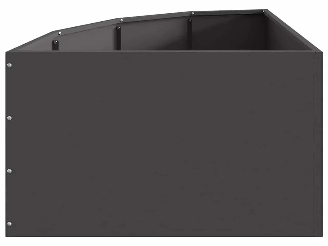 Billede 6 - Hjørne Plantekasse Sort 60 x 60 x 35 cm Stål