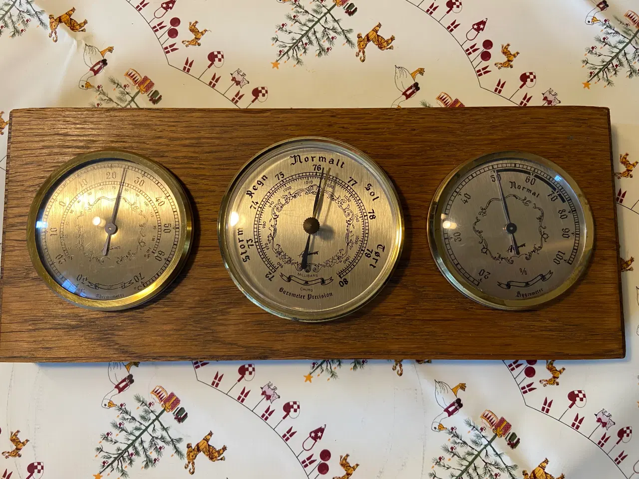 Billede 1 - Barometersæt med barometer, termometer og hygromet