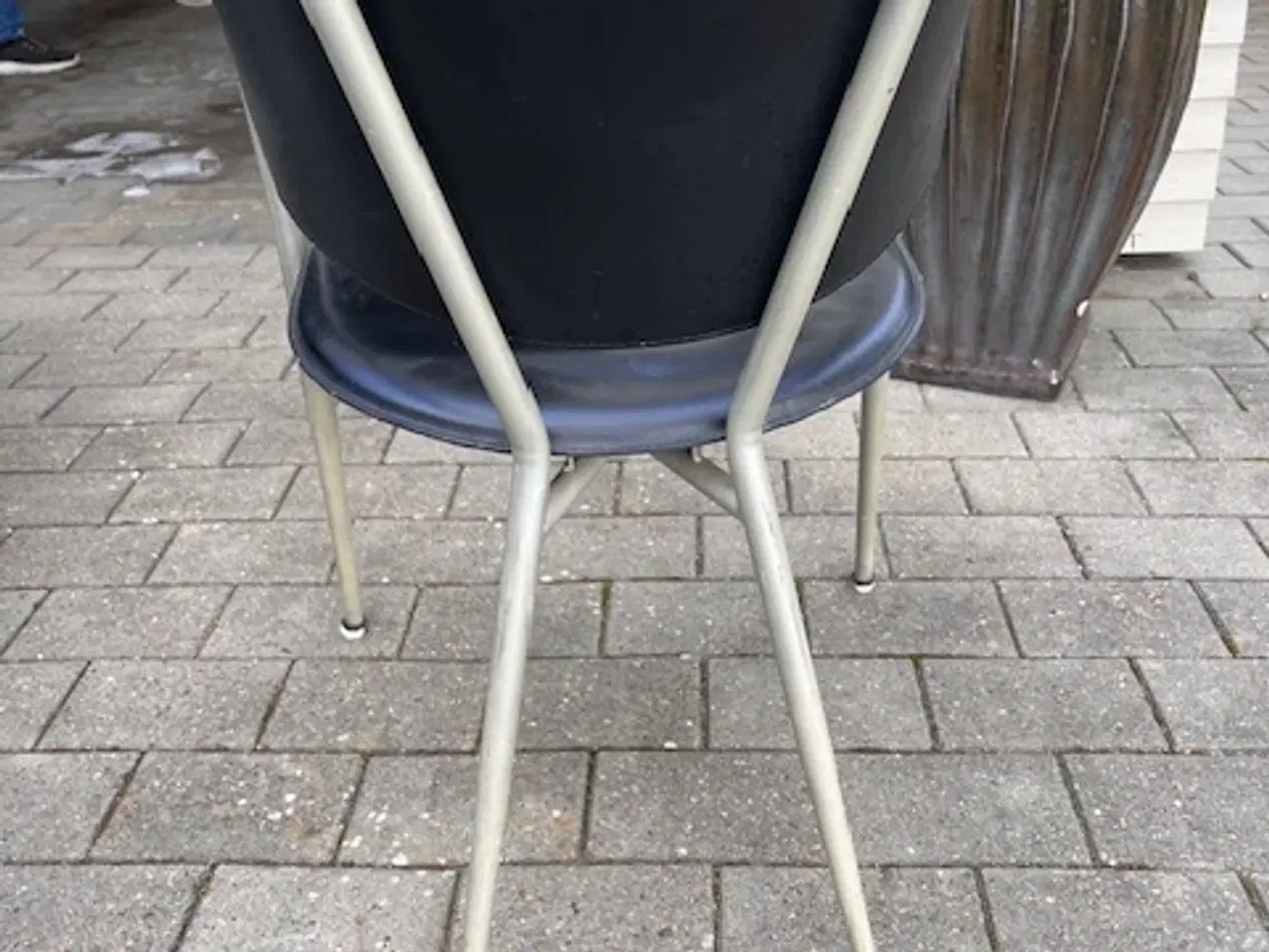Billede 2 - 6 stk Spisebords stole m læder sæde