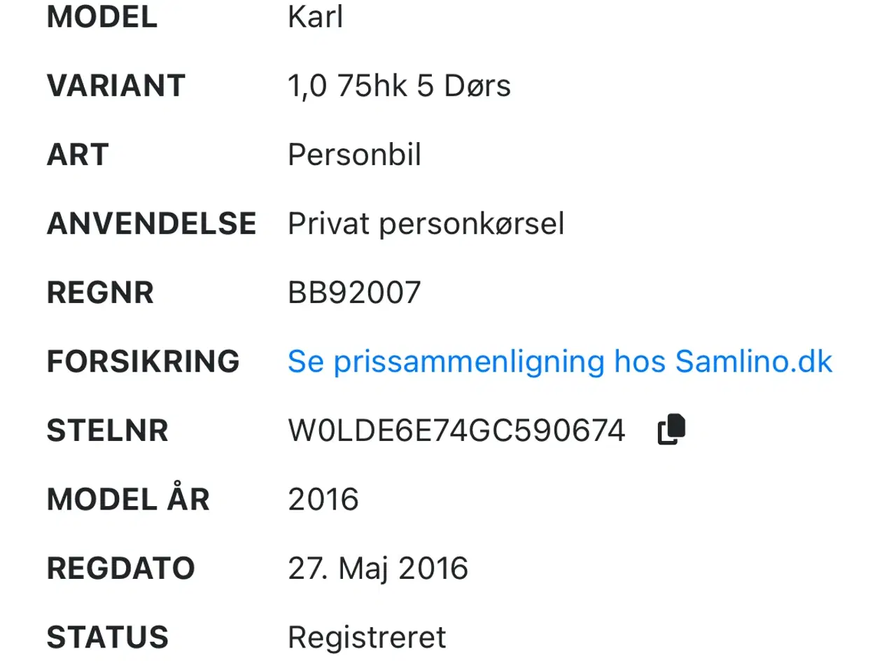 Billede 1 - Opel Karl Cosmo
