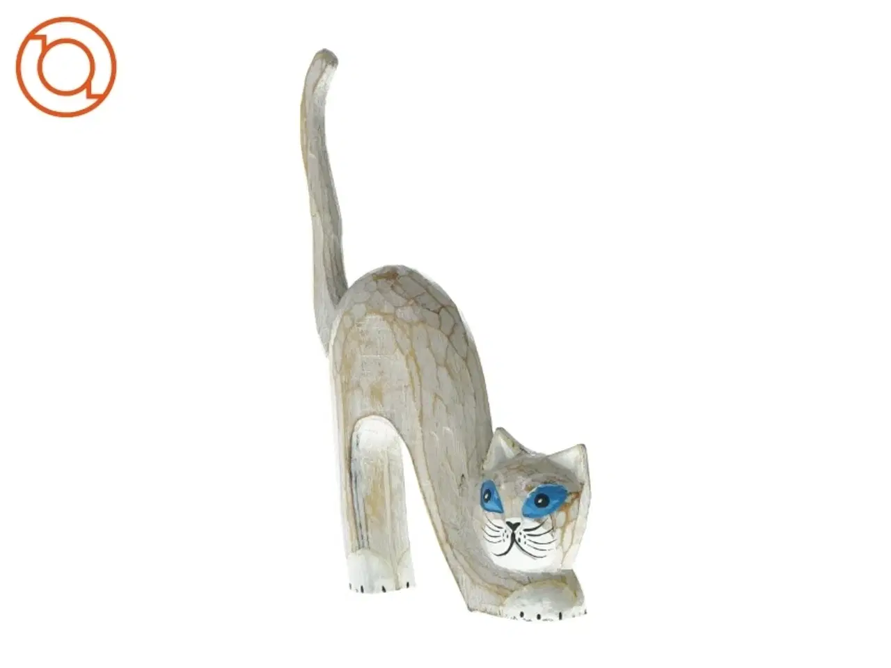 Billede 1 - Træskulptur kat