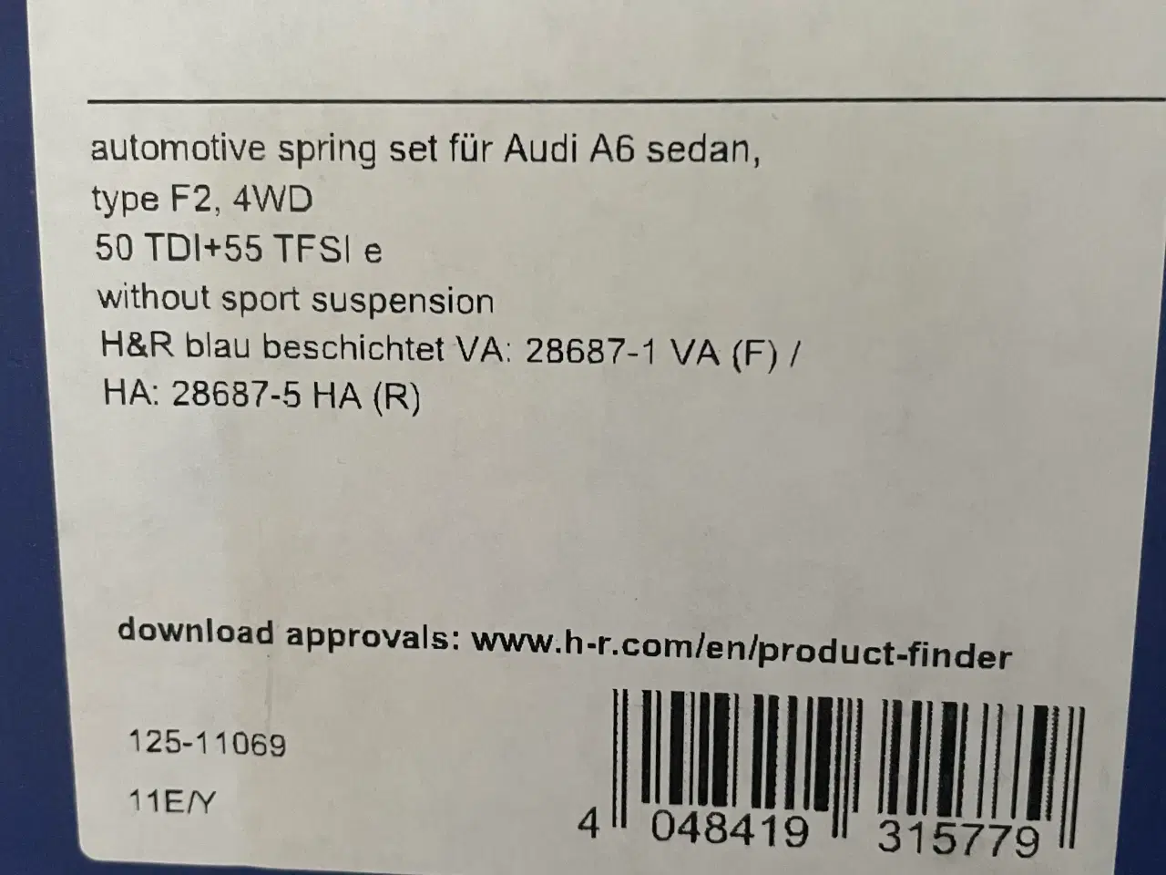 Billede 2 - Audi A6 50/55 TFSIe Limousine sænkningssæt