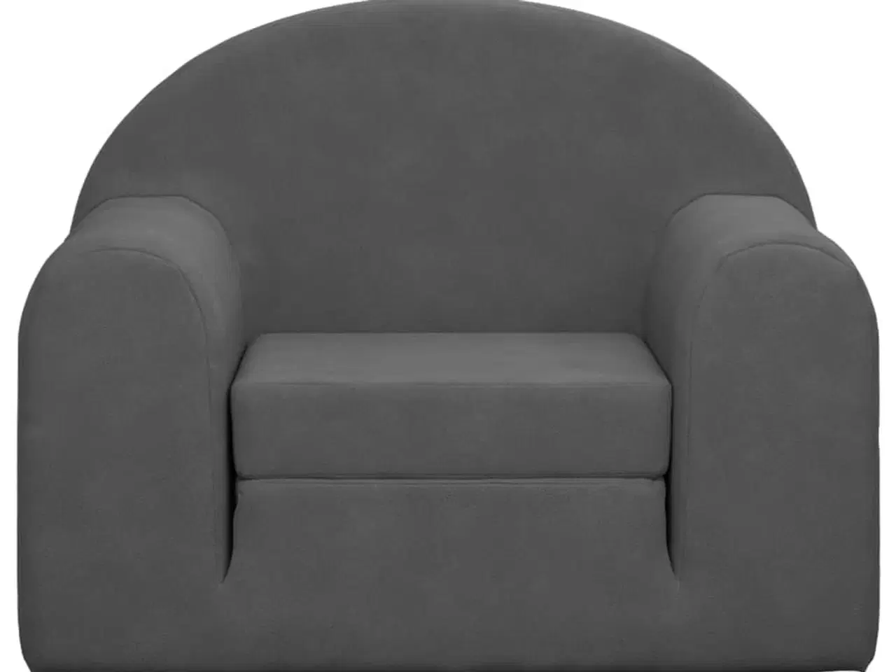 Billede 3 - Sovesofa til børn blødt plys antracitgrå