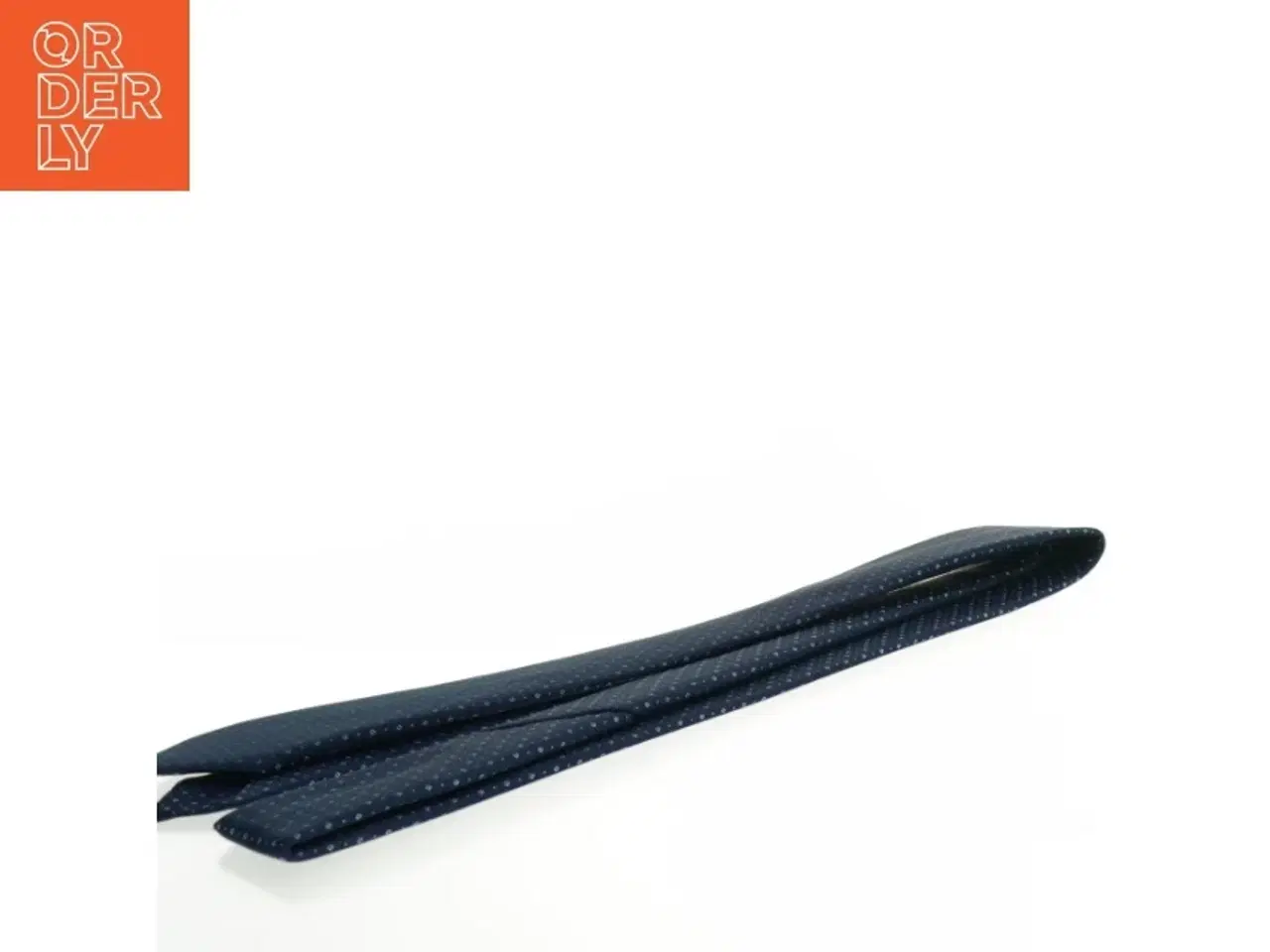 Billede 2 - Mørkeblåt slips med prikker fra Tff (str. 142 x. 7 cm)