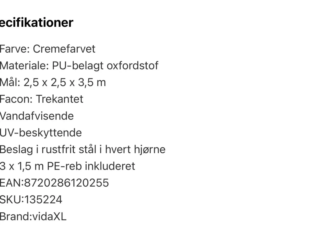 Billede 6 - Solsejl NYT trekant