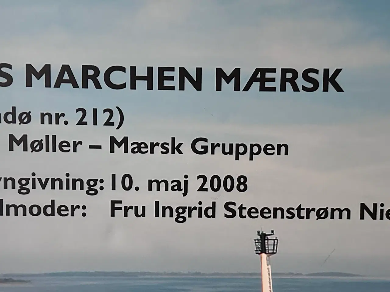 Billede 9 - Stor Mærsk plakat / planche med Marchen Mærsk