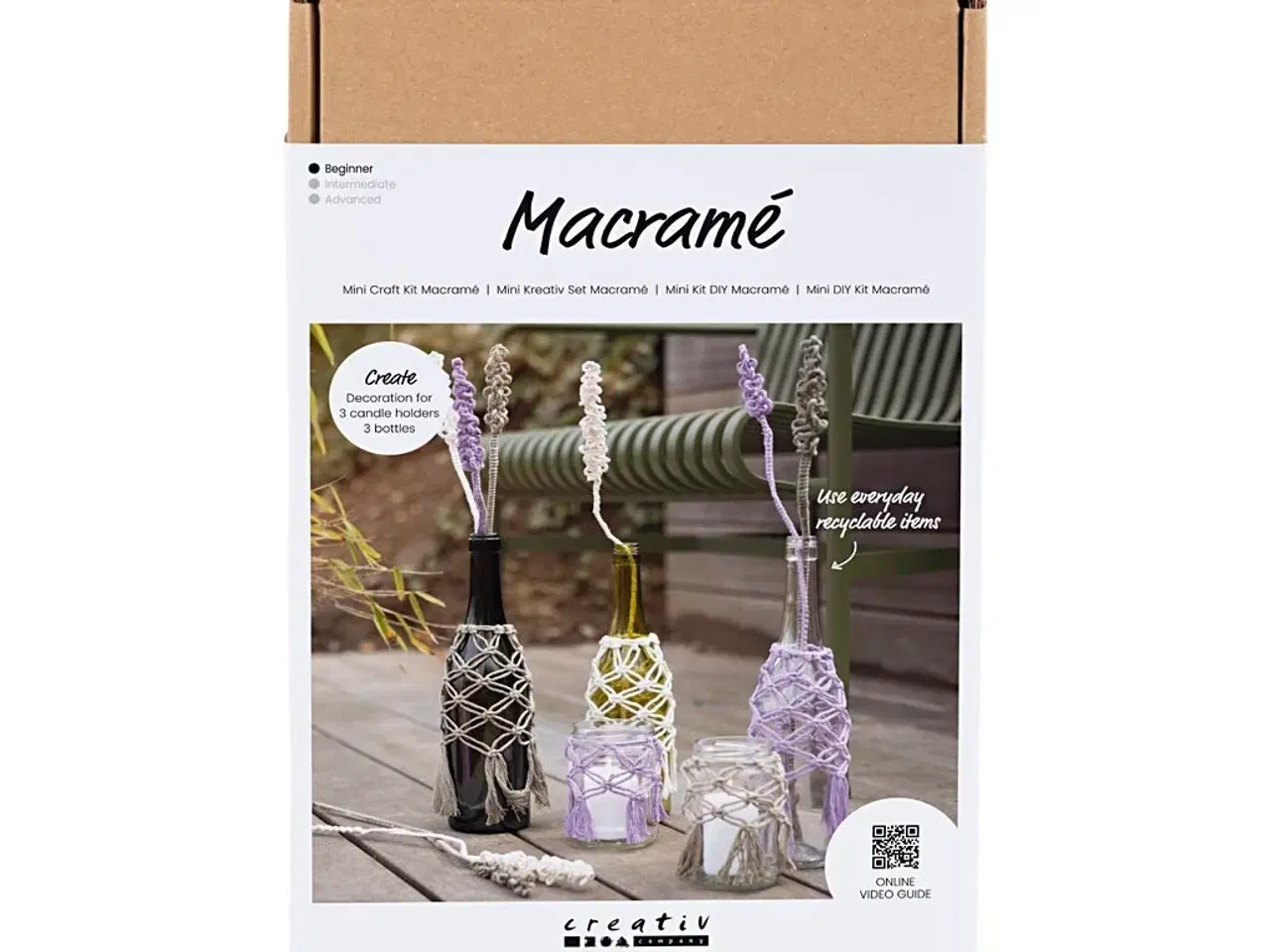 Billede 1 - DIY Macramé Kit til Unikke Glasdekorationer