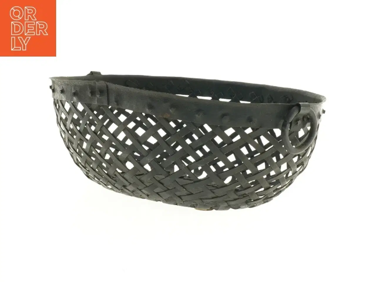 Billede 1 - Smedejern Metal kurv med håndtag (str. 36 x 24 x 12 cm)