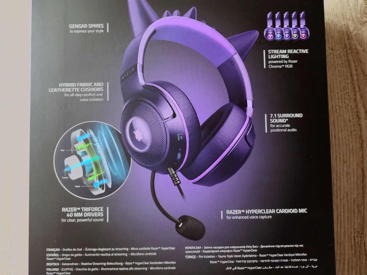 Billede 2 - Razer Kraken Kitty V2 - Pokémon Gengar Edition hea