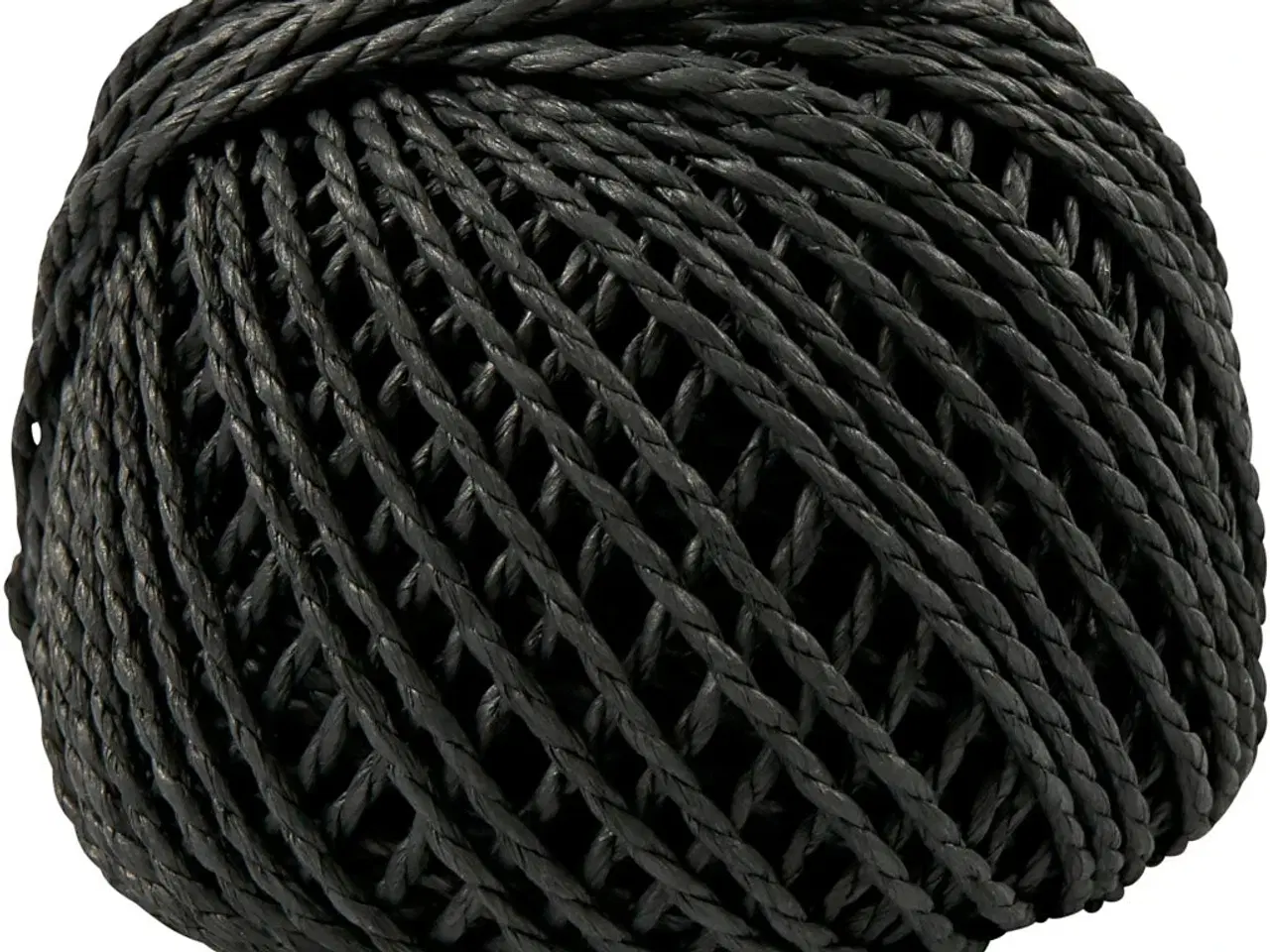 Billede 1 - Papirgarn, tykkelse 2,5-3 mm, sort, 150 g, 40m/ 1 ngl.
