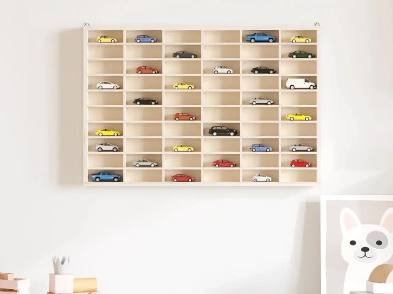 Billede 3 - Træsamlermontre med 60 rum 60x4,5x40,5cm