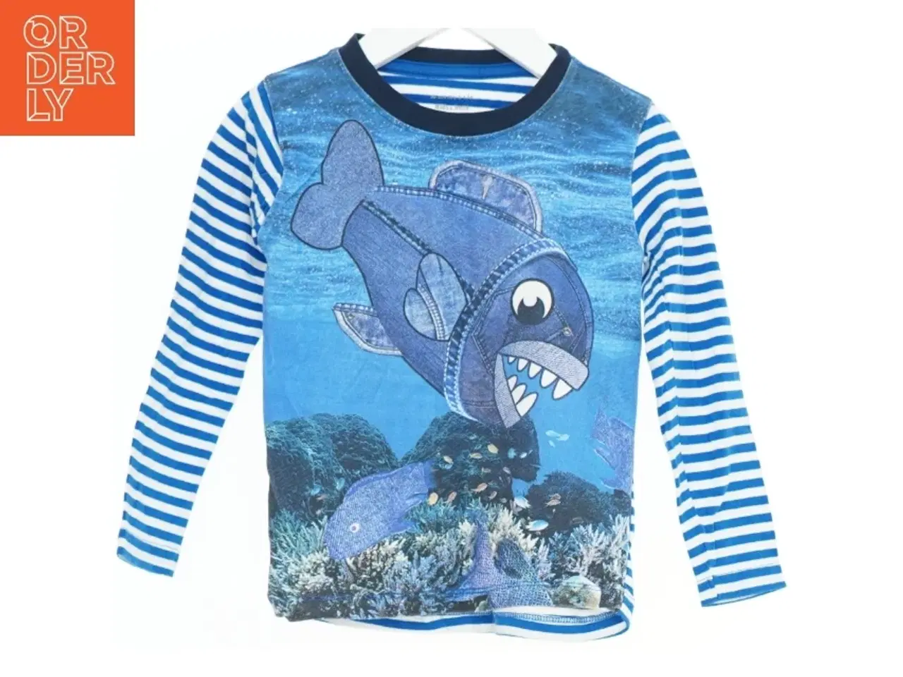 Billede 1 - Langærmet t-shirt med fiskeprint fra VRS (str. 98)