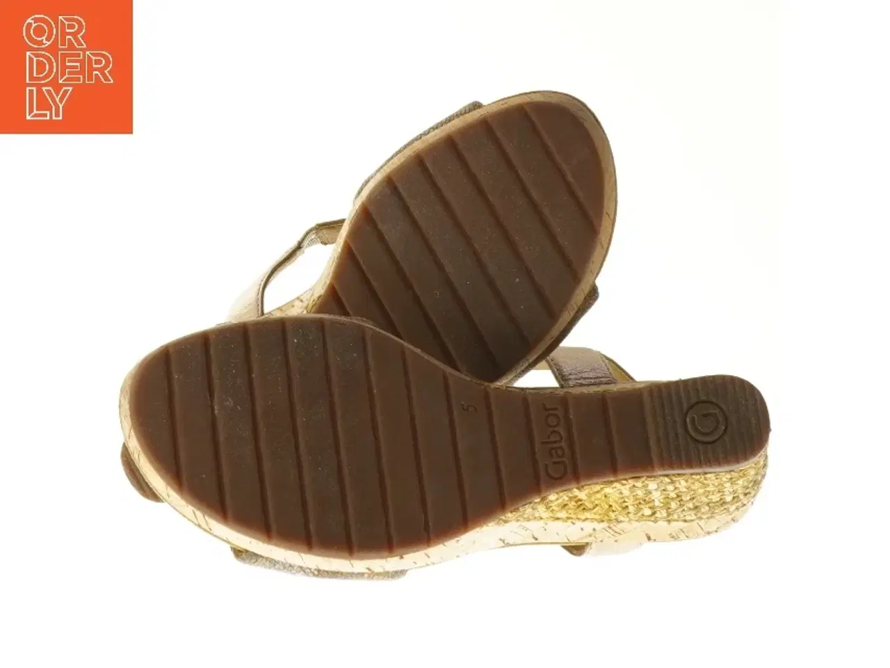 Billede 4 - Bronze sandaler med kilehæl fra Gabor (str. længde 22 cm)