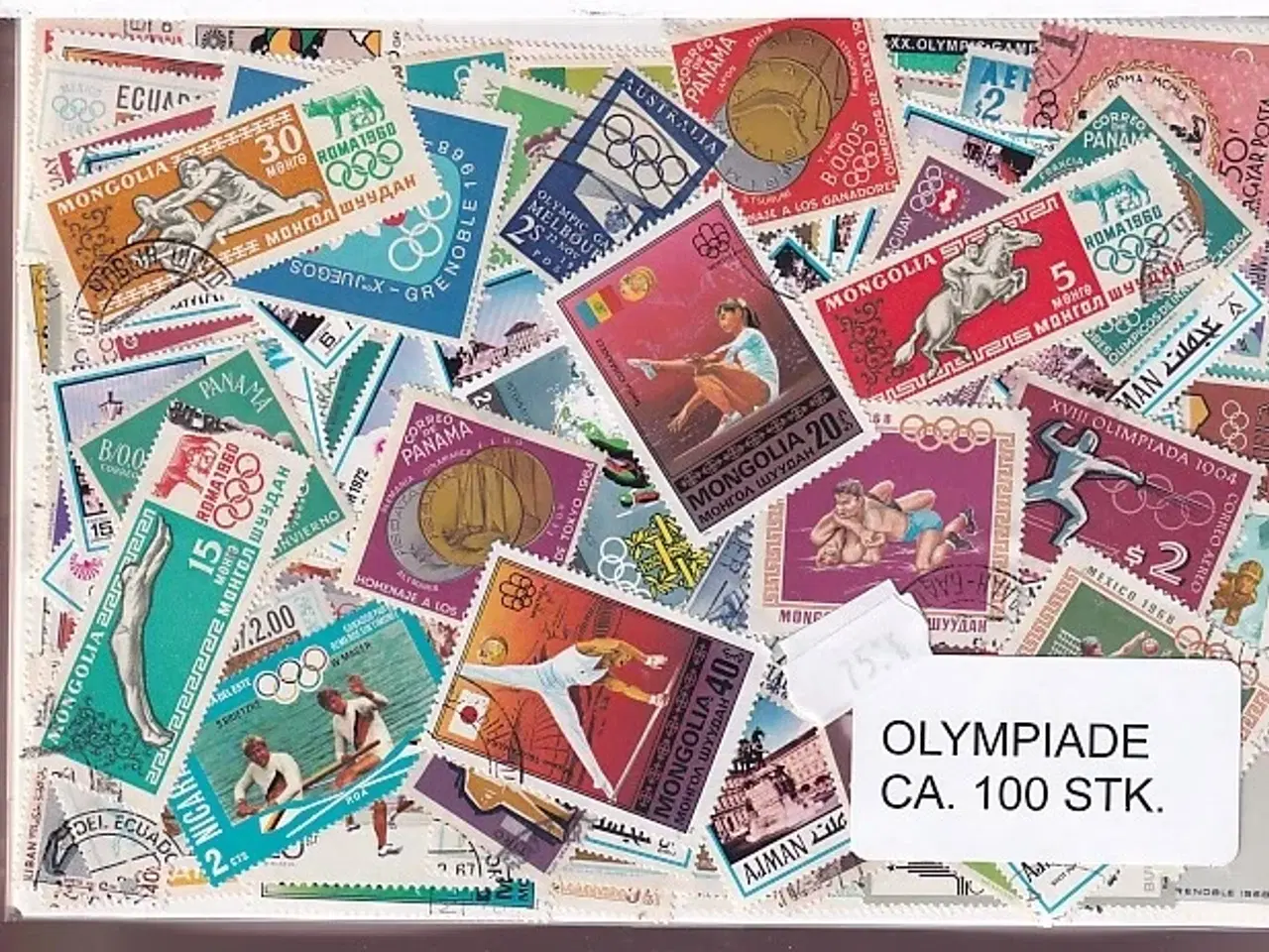 Billede 1 - Olympiade på Frimærker. St/ust. 100 stk.