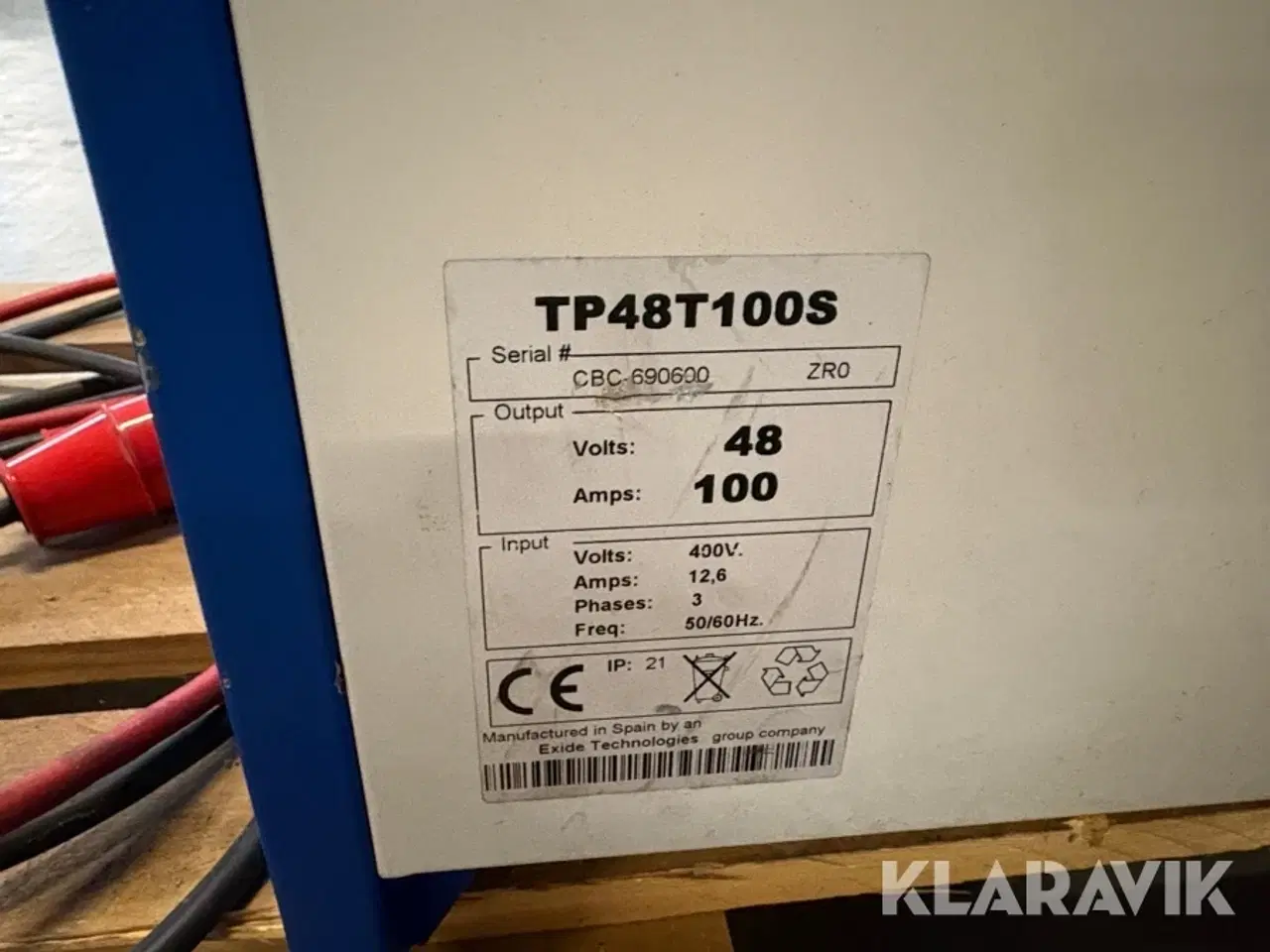 Billede 7 - Opladere til trucks Exide 2100TP - 6 stk