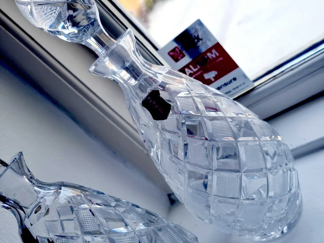 Billede 4 - 2 høje flotte og ens krystal karafler