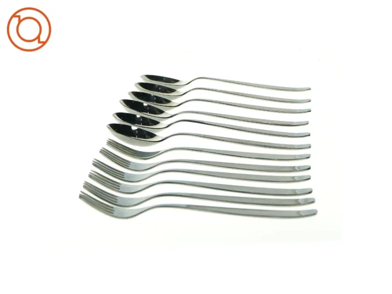 Billede 3 - Bestiksæt (6 gafler og 6 skeer) fra Ukendt (str. L:20cm)