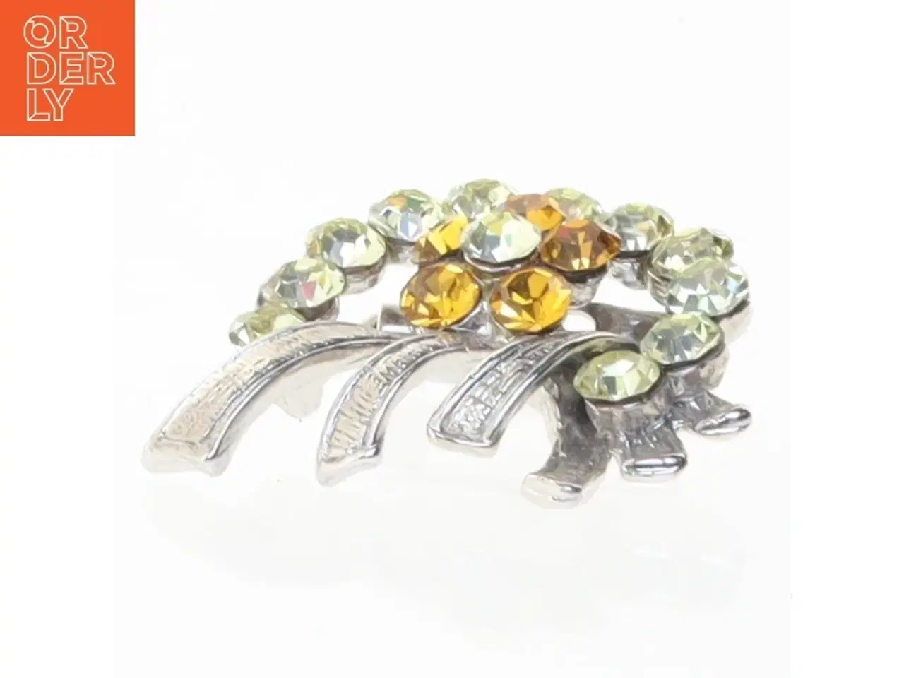 Billede 3 - Vintage broche med rhinsten (str. 3 cm)
