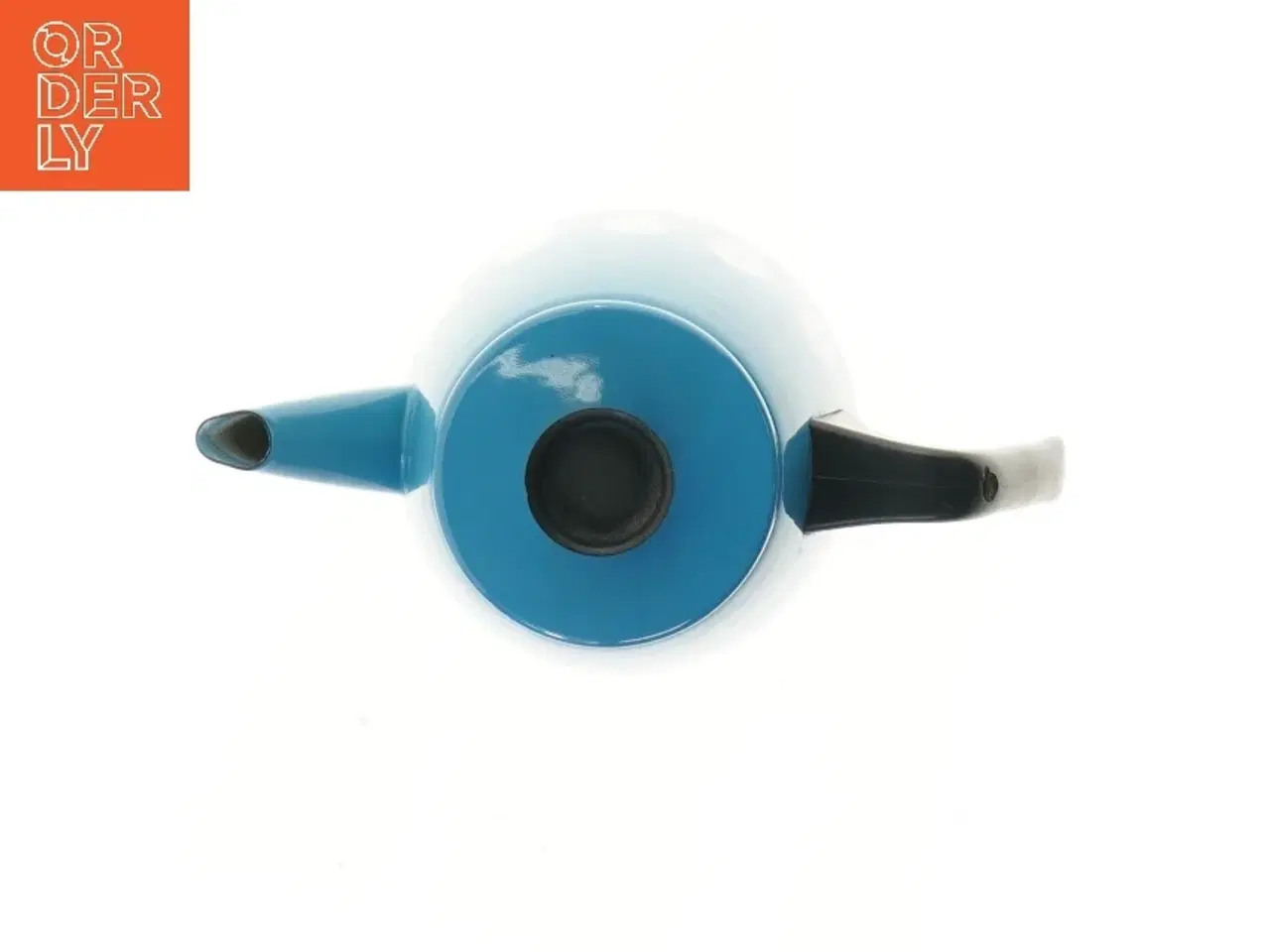 Billede 2 - Lotus Lyngby Blå kaffekande med låg (str. Ø 10 cm længde 17 cm)