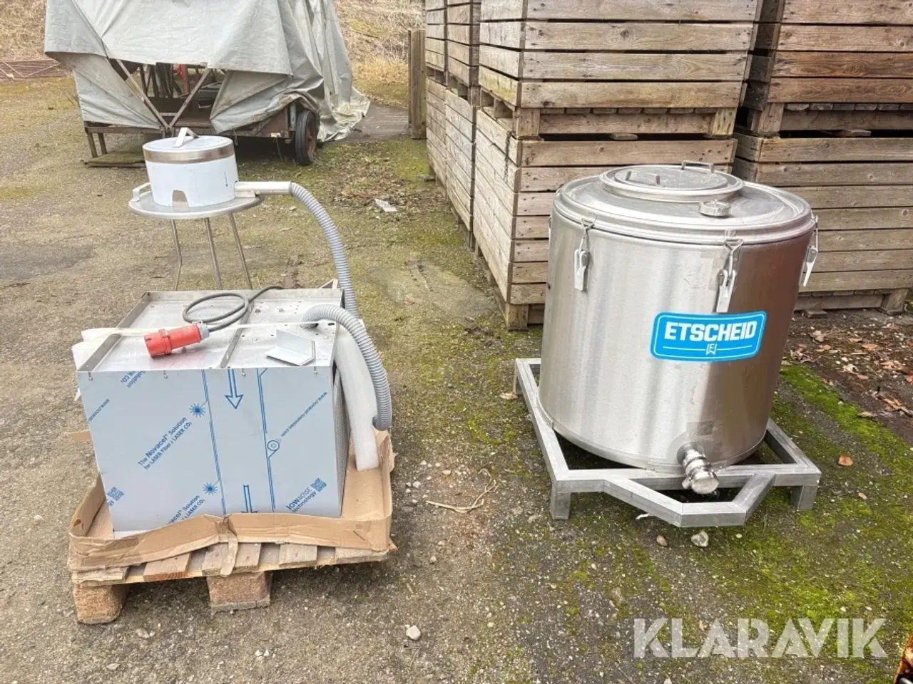 Billede 1 - Mælketransportsytem med tilhørende dyppekøler Etscheid 250L