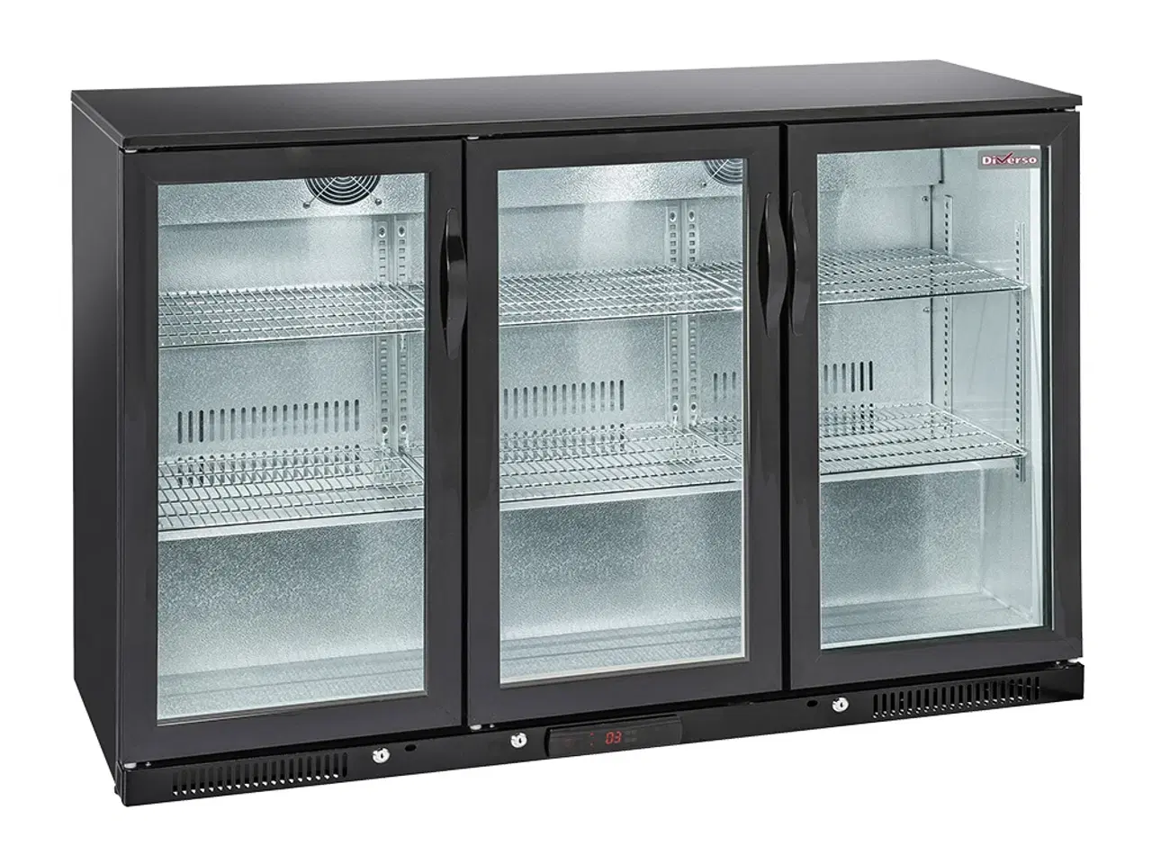 Billede 1 - Backbar med 3 hængslede døre – 320 L Flaskekøler