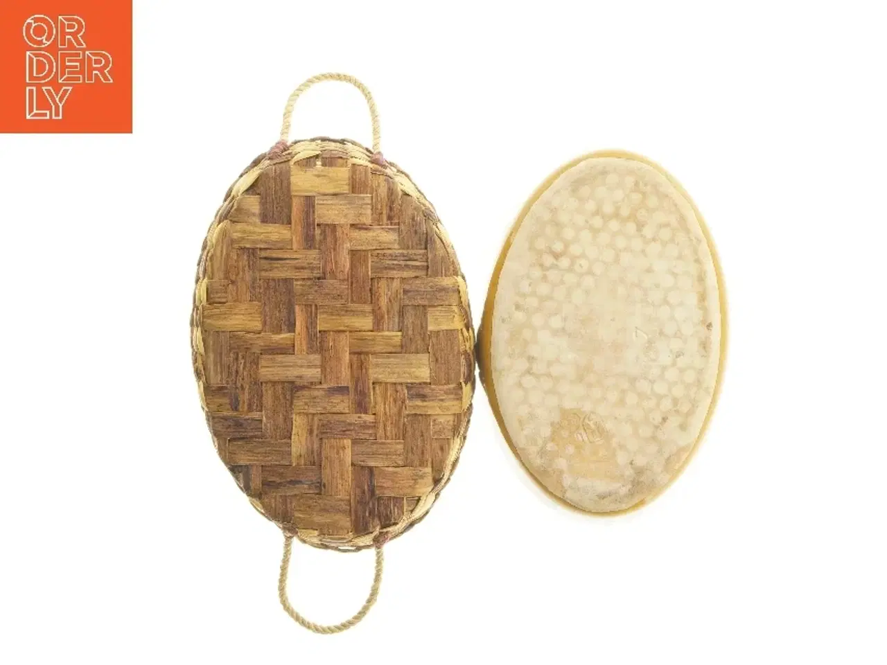 Billede 5 - Flettet kurv med keramikfad (str. Ø 29xØ 20 cm)