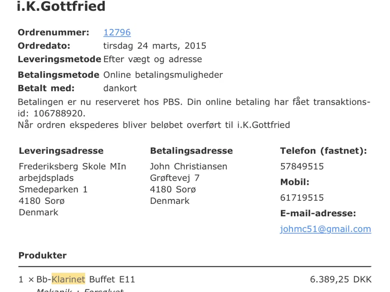 Billede 2 - Buffet klarinet