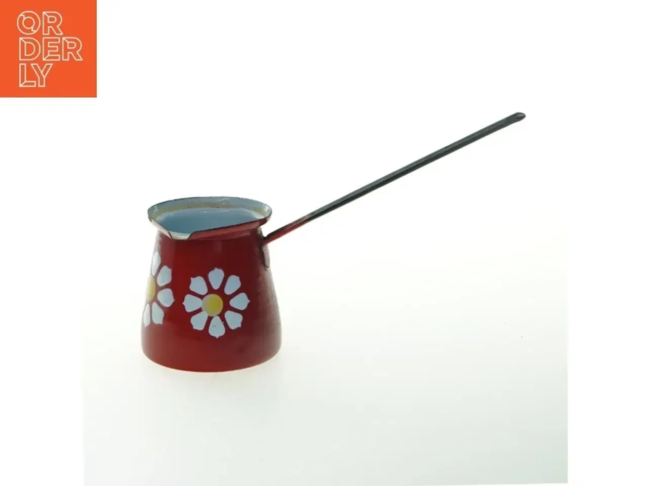 Billede 1 - Lille emaljeret kande med blomster (str. 8 cm)