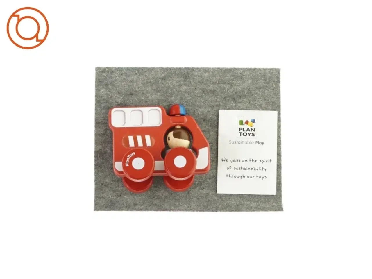 Billede 3 - Brandbil fra Plan Toys (str. LBH 12x7x10 cm)