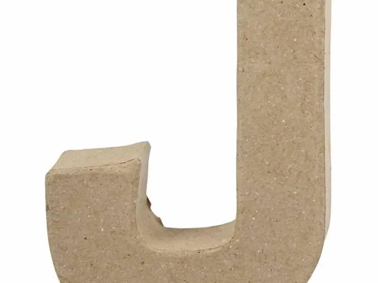 Billede 1 - Håndlavet Bogstav J i Papmaché - 10 cm Høj
