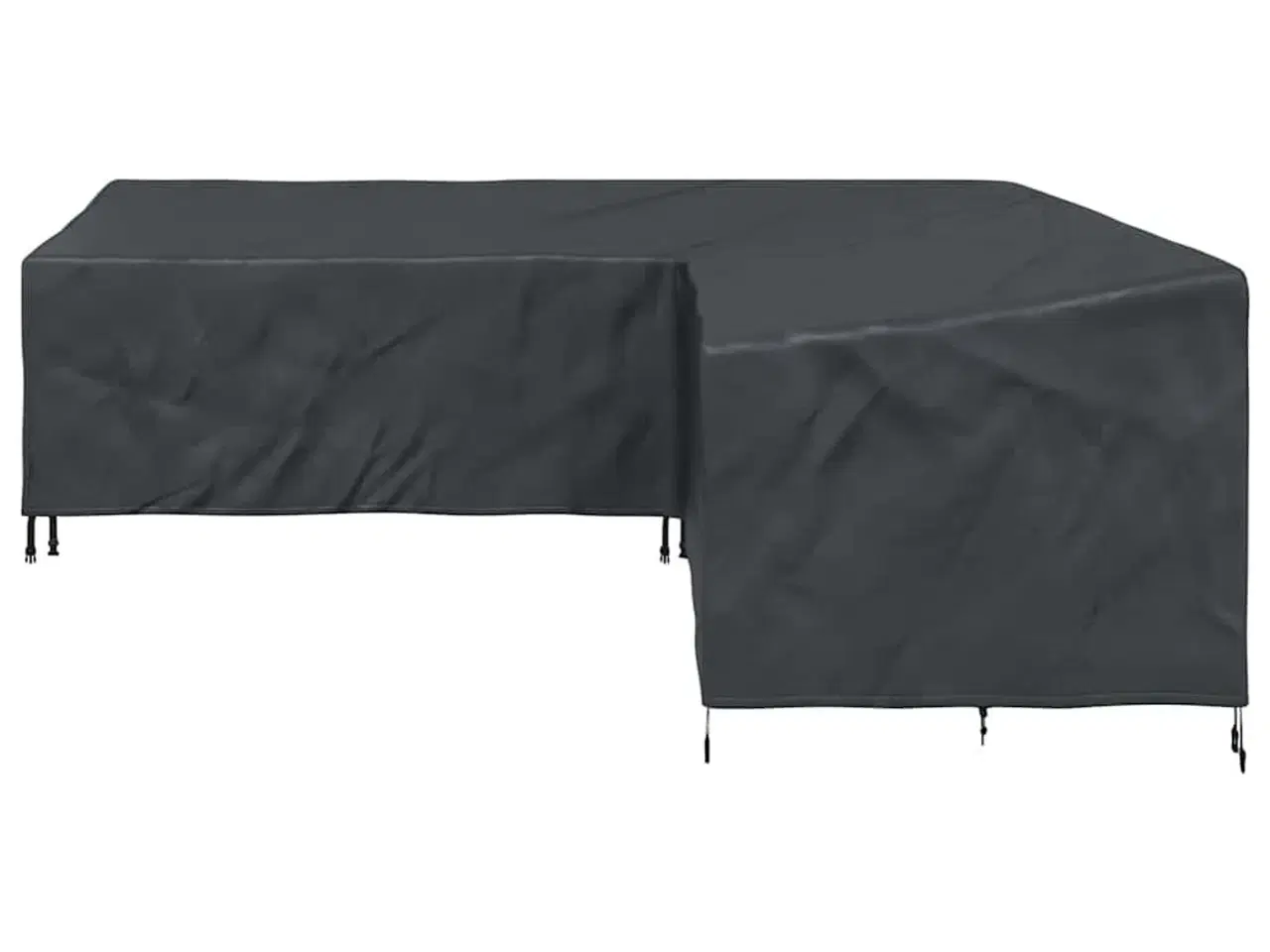 Billede 4 - Overtræk til havemøbler Sort 255 x 255 x 80 cm 210D Oxford Stof