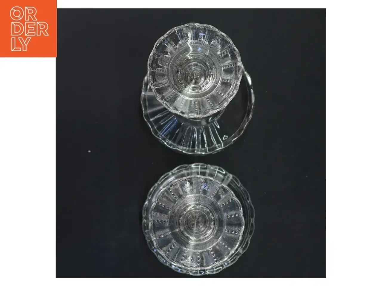 Billede 2 - Glas lysestager (str. 19 cm og 20 cm)