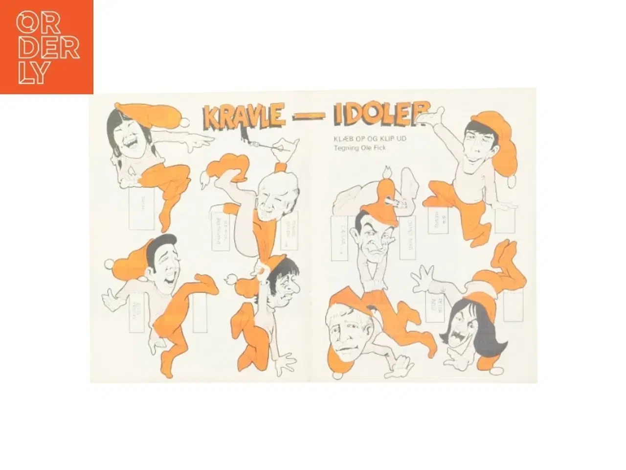 Billede 1 - Vintage kravlenisser fra bladet "Børge" (str. 30 x 23 cm) der forestiller tidens populære popsanger, bl.a. The Beatles.