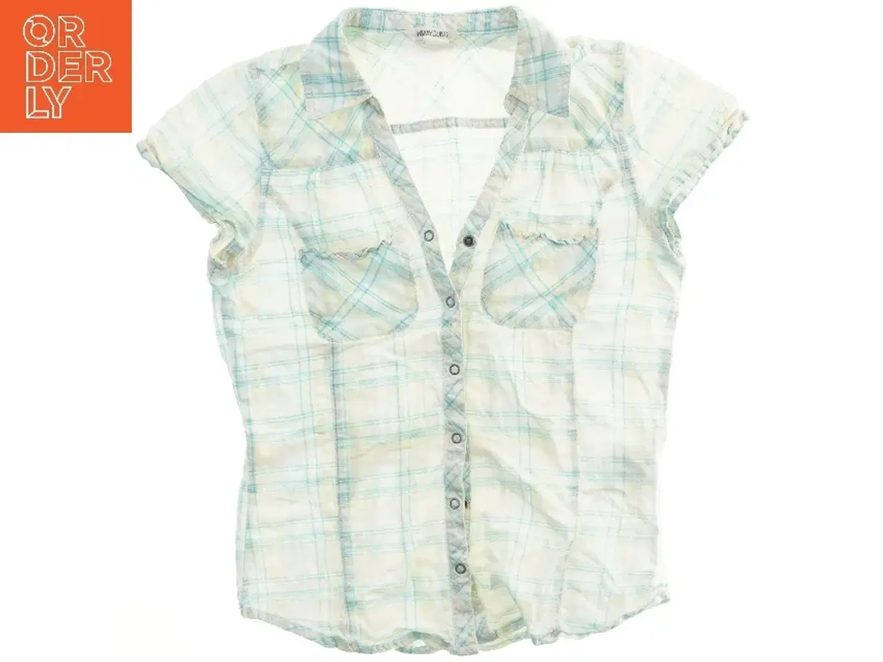 Billede 1 - Kortærmet ternet skjorte fra H&M (str. 170)