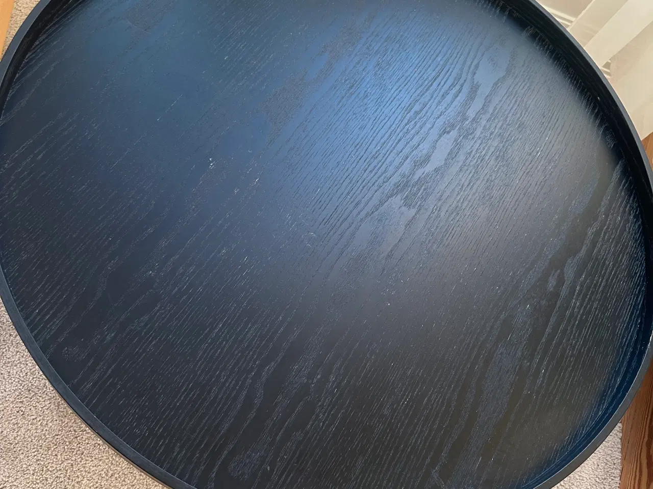 Billede 2 - Flot sofabord træplade og metalben 