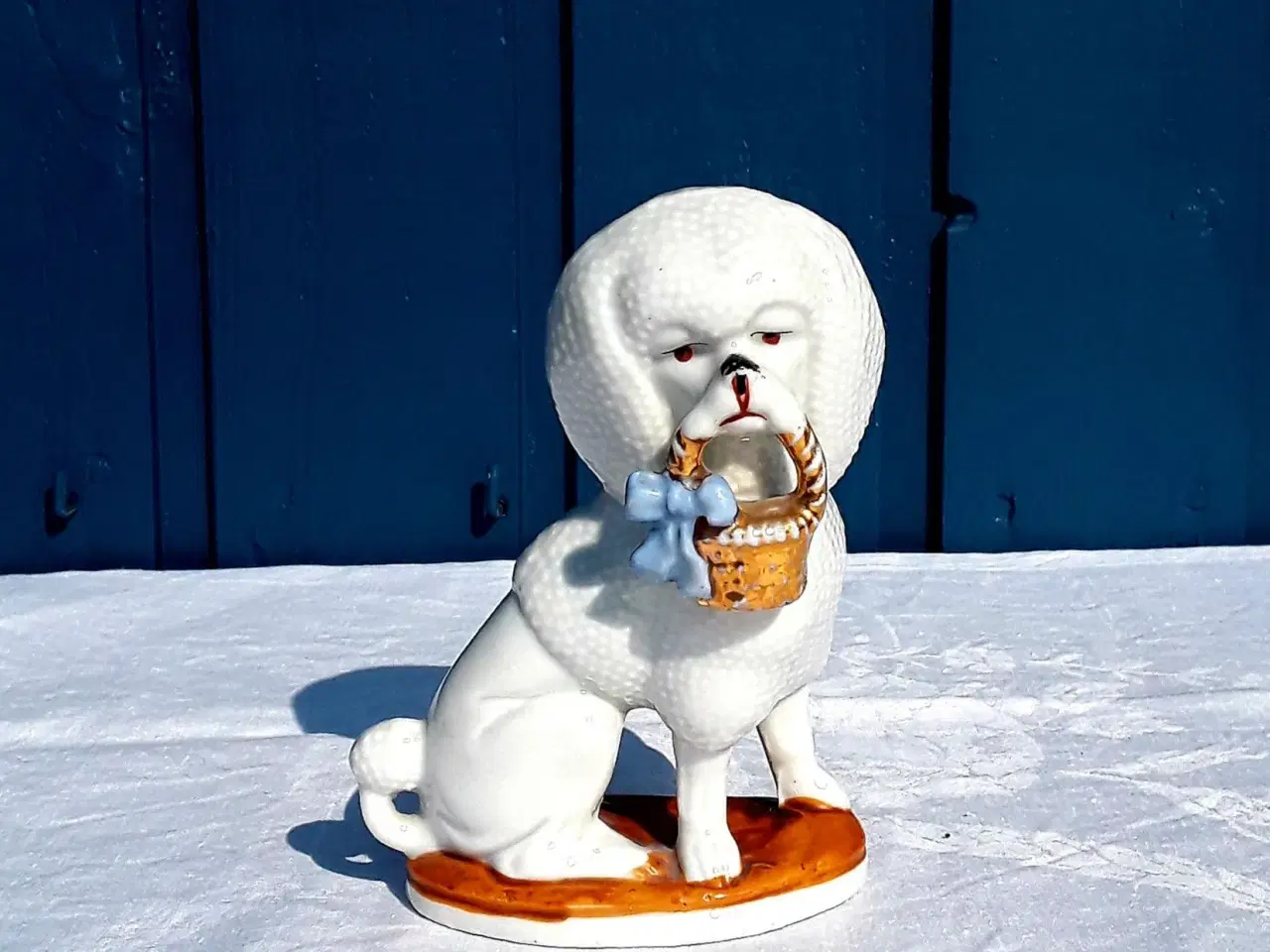 Billede 1 - Sjov gammel porcelæns puddelhund